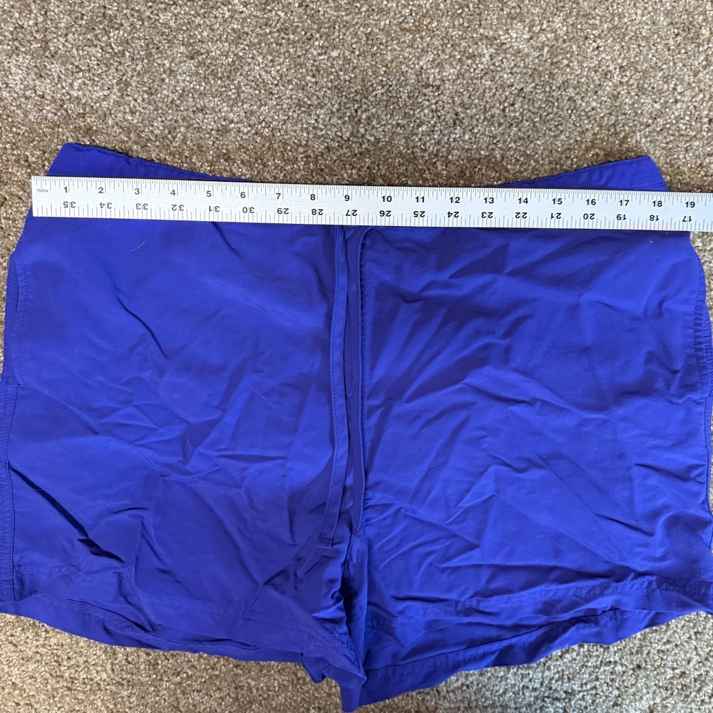 L.L. Bean SunSmart Shorts Women Large Royal Blue Mesh Lined High Rise Drawstring - Picture 6 of 10